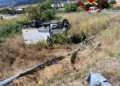 Silanus: un furgone si ribalta sulla provinciale 6