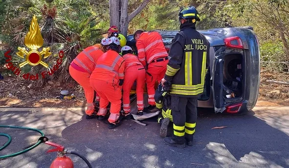 Alghero: incidente stradale a Maristella