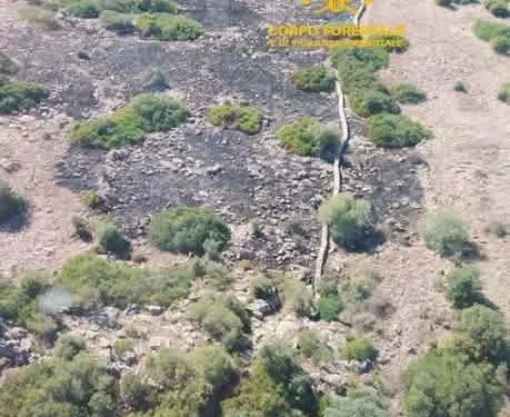 Collinas: incendio in località “Bruncu Zipperi”