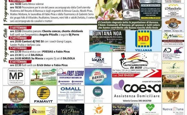 Fine settimana di eventi a Baressa e Curcuris