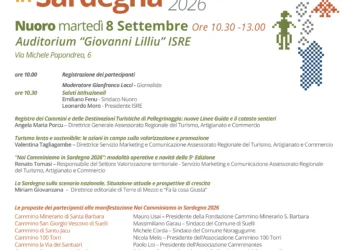 Martedì 8 settembre, a Nuoro, verrà presentata la quinta edizione della manifestazione Noi Camminiamo In Sardegna 2026