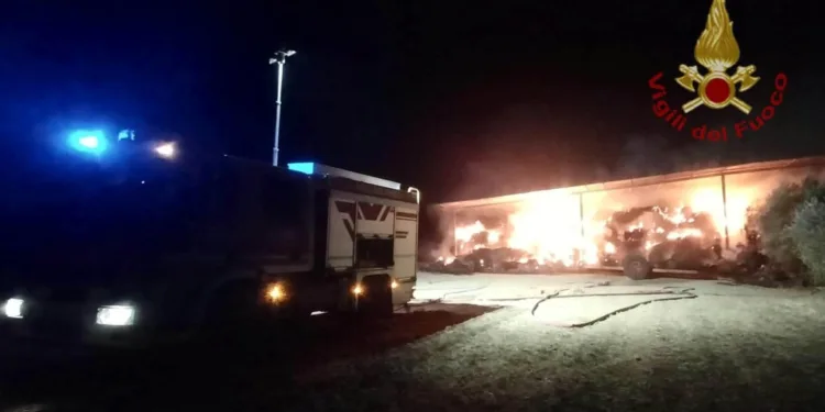 Guamaggiore: incendio in un’azienda agricola