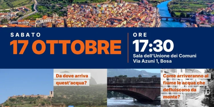 Sabato 17 ottobre assemblea pubblica sulle opere di difesa idraulica del Temo, a Bosa