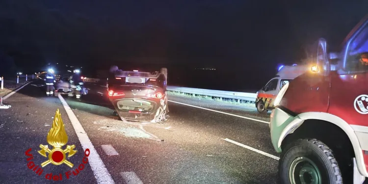 Incidente stradale dopo il bivio di Florinas