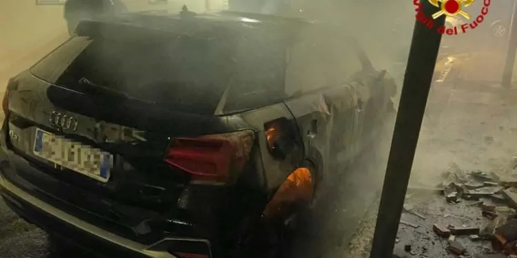 Quartu Sant’Elena: auto a fuoco nelle vie Danimarca e Francesco Cilea